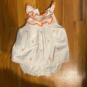 Janie & Jack Baby/Toddler Flamingo Romper Dress